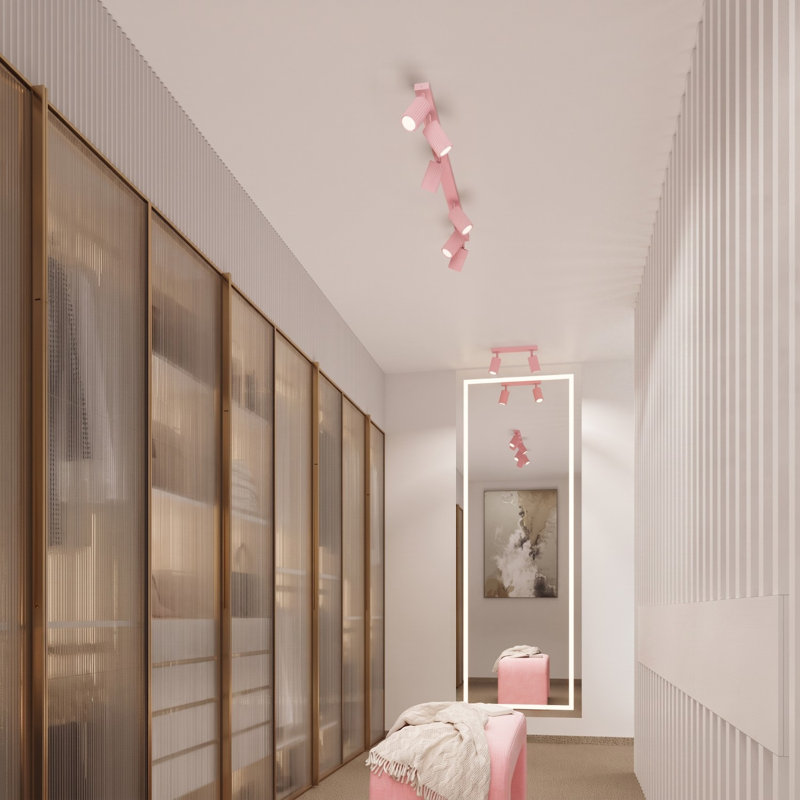 Karbon Aluminium Flush Mount, Pink