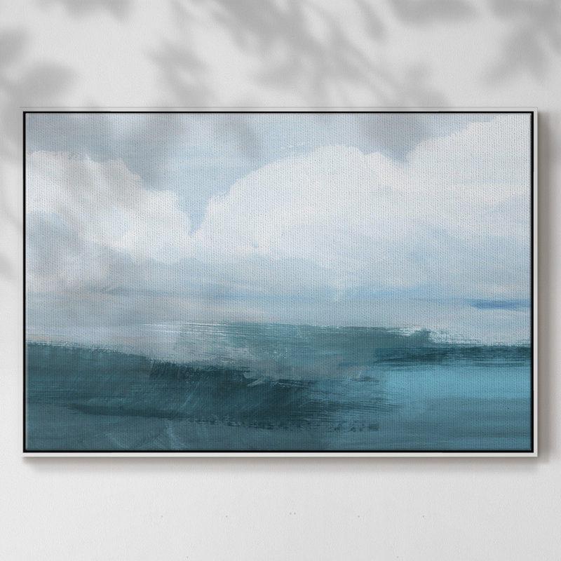 «Azure Rising I», reproduction sur toile, H 17 po x l 25 po x P 2 po, Blanc