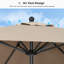  Parasol de terrasse carré de 10 pi x 10 pi avec parasol de table carré en aluminium et parasol de marché avec 8 nervures robustes pour terrasse de jardin, piscine, taupe-1505042371-1503124747