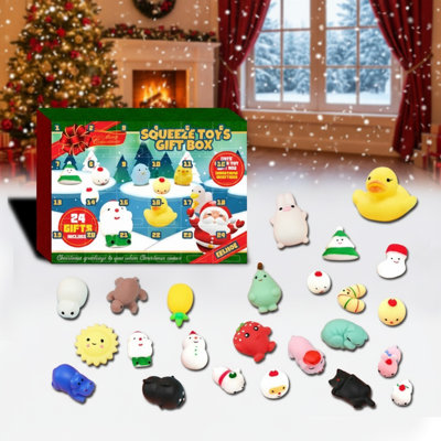 24 Days/set Squeeze Toys Christmas Countdown Advent Calendar Toy For Kids Baby New Year Children Xmas Gift Stress Relief Toy Kit