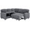 Modular Sleeper Sectional L Shaped Couch Sofa Bed With Storage Seat