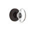 Classic Rosette with Oval Clear Crystal Door Knob-112684377-112684452