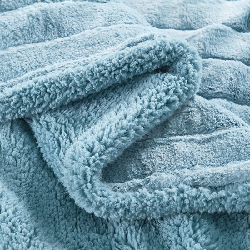 Knitted Throw Blanket, Arona, 299.7cm W x 241.3cm L