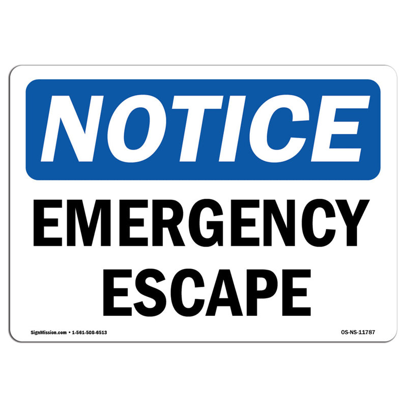Emergency Escape Sign