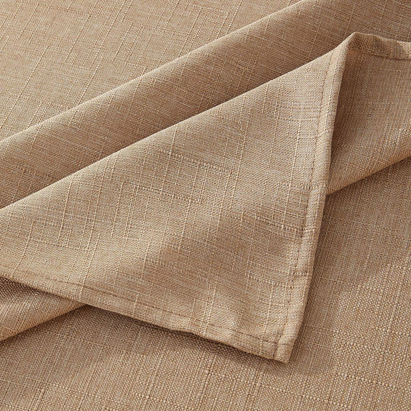 Tapanga Linen Vintage Tablecloth, 72" L x 54" W, Oatmeal