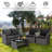 Solid Wood 4 - Person Patio Conversation Set with Cushions-1139517743