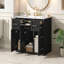 Meuble-lavabo de 30 po avec lavabo encastré et tiroirs, surface peinte, portes à fermeture en douceur, armoire de salle de bain avec tiroir basculant-2054080554