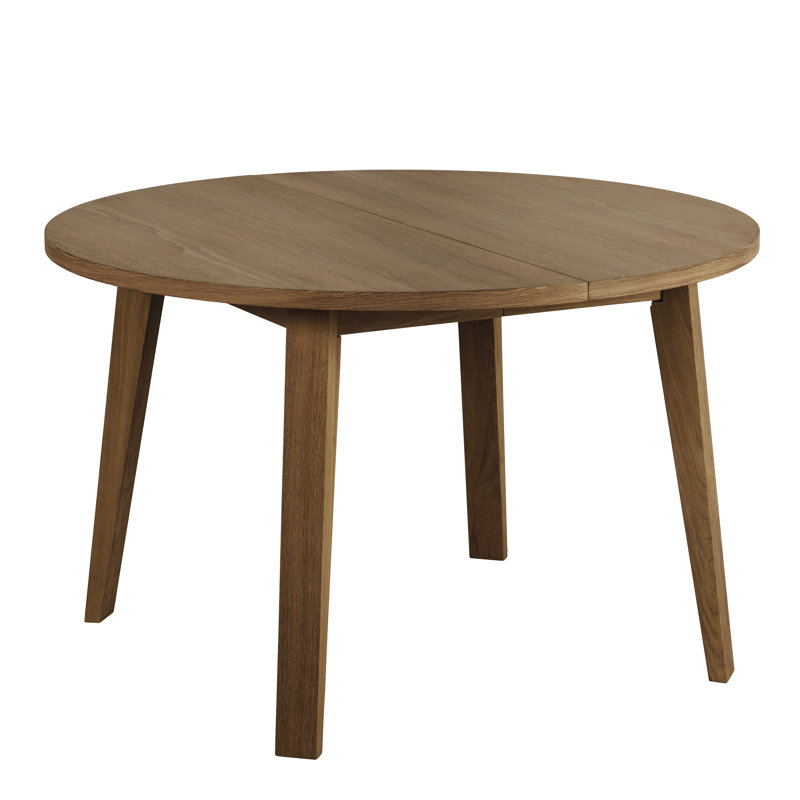 Montgomeryville Extendable Round Dining Table, Smoked Oak