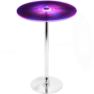 Spyra Contemporary Light Up Adjustable Bar Table