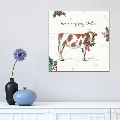 Holiday On The Farm III by Anne Tavoletti - Wrapped Canvas Print