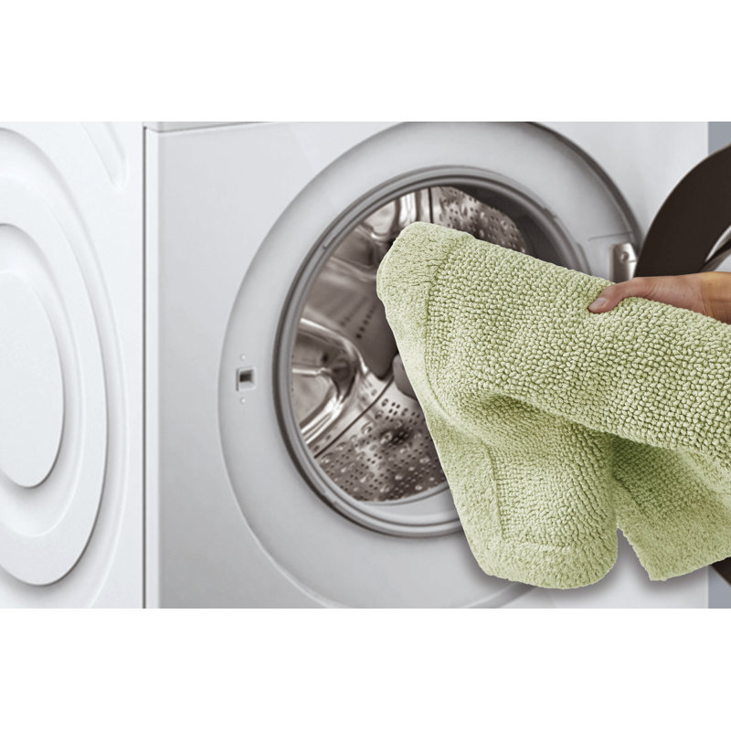 Moriceau 100% Cotton Tufted Reversible Contour Mat with Toilet Lid Cover Machine Washable Extra Soft & Absorbent 2 Piece Premium Bathroom Rug Set