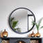 Miroir mural rond en bois pour salle de bain-464291638-464291632