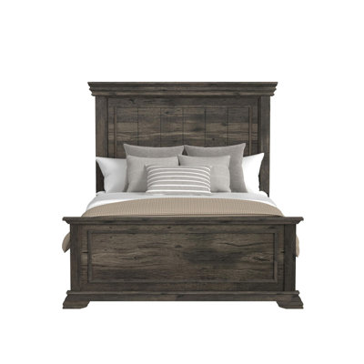 Dree Panel Bed In Charcoal