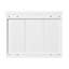 Armoire à pharmacie murale, armoire de salle de bain murale avec 2 portes en verre, armoire de rangement encastrée au-dessus de la toilette avec rangement, blanc