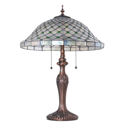 Lampe de table en métal 23 po Diamond & Jewel