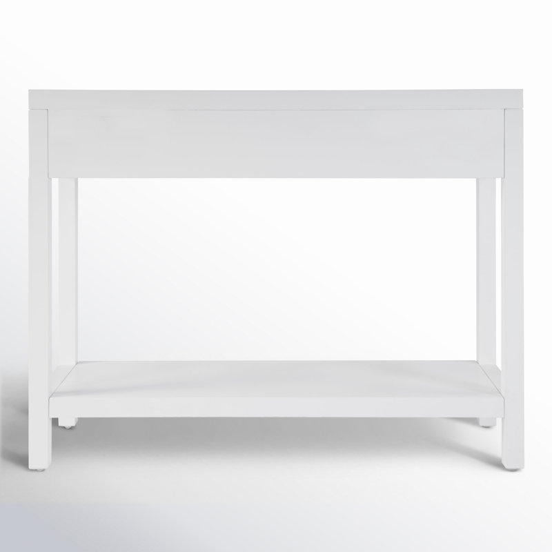 Nora 2 Drawer Console Table, Smooth White