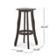 Élégant et confortable tabouret de bar en bois d'acacia avec design rustique et repose-pieds