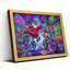 Tableau sur toile tendue représentant le père Noël et ses rennes à vélo, scène de Noël urbaine (lot de 1)-30476066-30476071-30476068