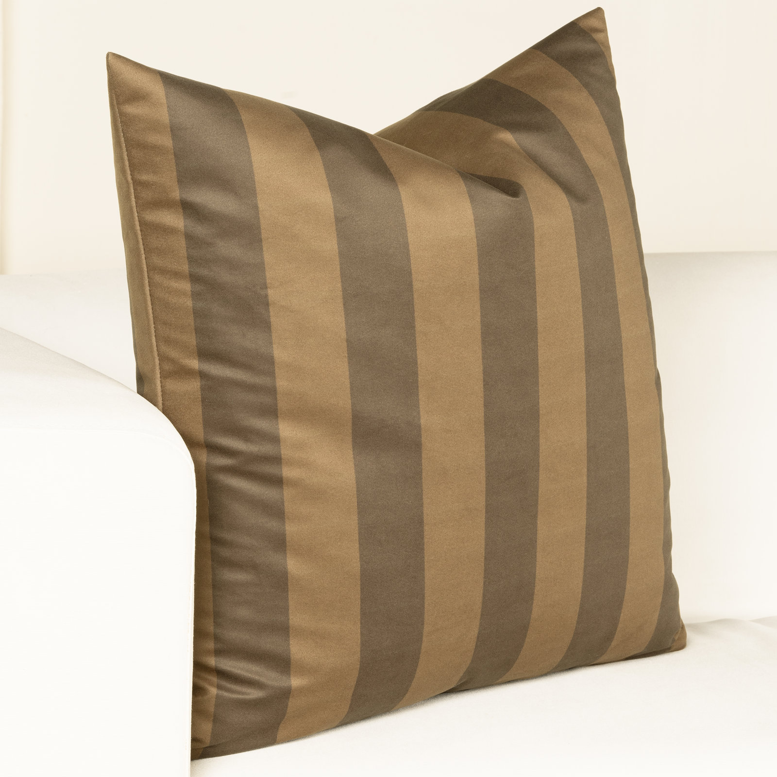 Throw Pillow, 18" x 18", Feather, Espresso