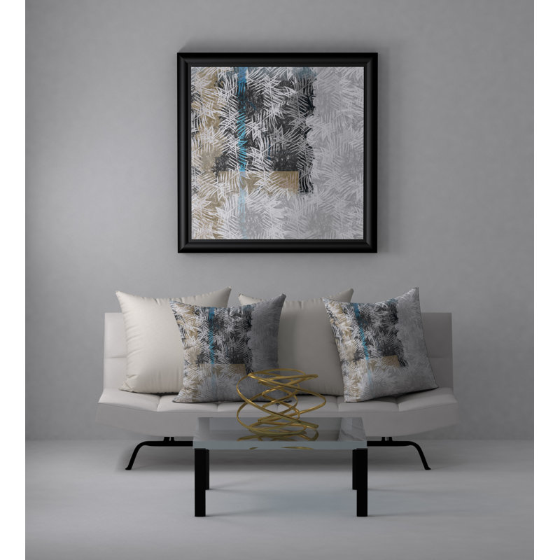 Abstract Reversible Throw Pillow, 24" x 24"