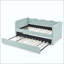 Divan-lit rembourré polyvalent 3 en 1 avec couchette coulissante et poches de rangement latérales, idéal pour les espaces multiples et les espaces restreints-131208703-131208704
