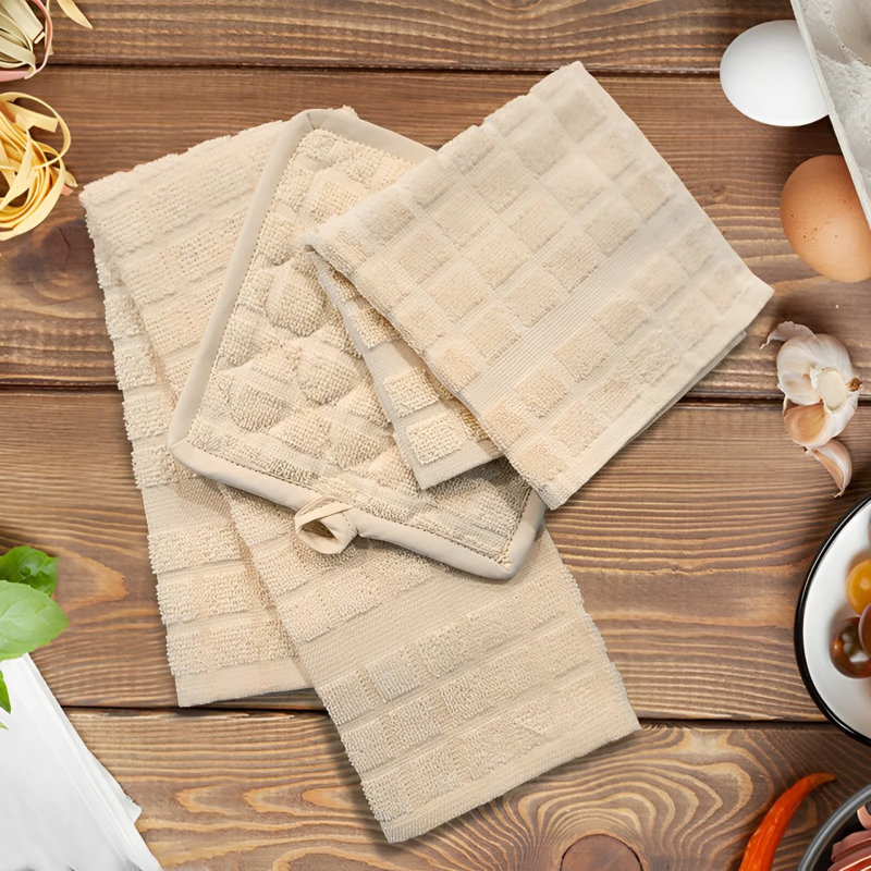 Kitchen Ensemble Collection - Kitchen Towel Kitchen Towel 15"x25" 12 Pk By Rifz, Tan