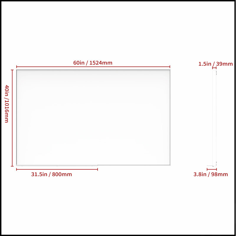 Miroir de salle de bain rectangulaire surdimensionné avec cadre en aluminium pour un montage mural polyvalent dans plusieurs pièces