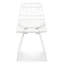 Samir Metal Cross Back Side Chair in White