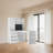 L-Shaped Computer Desk With Hutch And LED Light, Home Office Desk, Writing Desk, Corner Desk With Storage-563078052-553281733