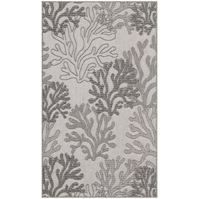 Tapis intérieur / extérieur rectangulaire en polypropylène tissé à la machine Allenby