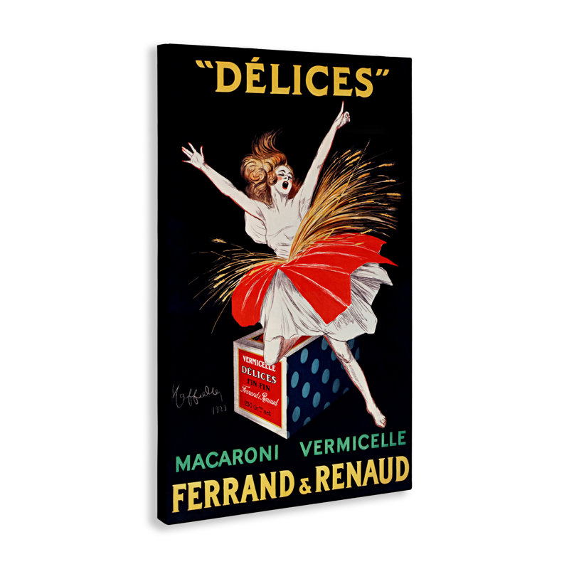 Publicité rétro sur toile, par Leonetto Cappiello, H 30 po x l 20 po