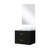 24 In. W X 18 D Black Bath Vanity With Acrylic Countertop And Mirror - Soft Close, Solid Wood, Construction Feature Filled Panels Top