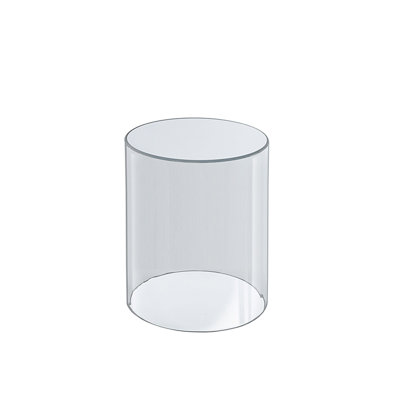 Clear Acrylic Cylinder Display, Plastic Round Container and Riser, 4"W x 8"H