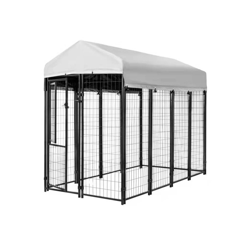 Metal Kennel Kit with Cover, 72" H x 48" W x 96" D