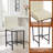 Bar Stools Set Of 4, 24'' Tall Barstools, Counter Height Bar Stools With Back Support, Faux Leather, Metal Legs, Upholstered Seat Cushion Modern Barstool, Use For Kitchen Island Home Bar, Beige-592469761