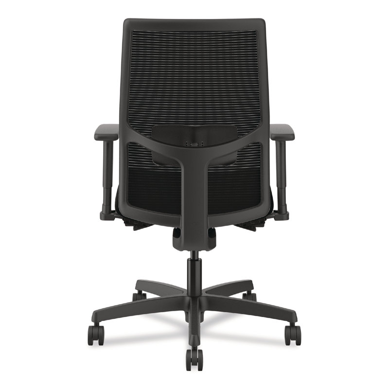 Adjustable Ignition 2.0 Mid-Back Black Mesh Task Chair with Swivel