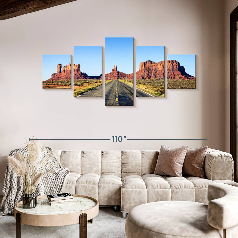 Route vers Monument Valley, H 42 po x l 92 po