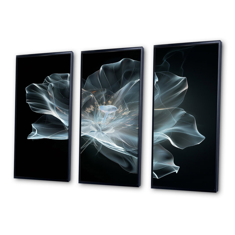 Burlington - Autres plantes et fleurs, ensemble d'art mural, Cadre flottant noir, H 28 po x l 36 po x P 1 po