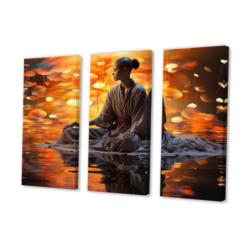 Ensemble de salon Vipassana Insight Meditation I, H 40 po x l 60 po, Toile tendue