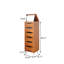 Armoire de rangement 16,54 "rétro en bois massif brun-noir avec plusieurs tiroirs-1255374344