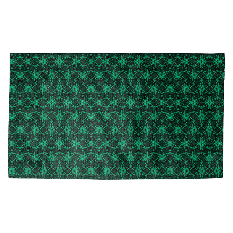 Tapis de porte d’intérieur orné de cercles ornés Avicia, Rectangle 3 pi 3 po x 5 pi 3 po