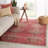 Asuncin Oriental Pink/Tan Area Rug (5'X7'6")-861871002