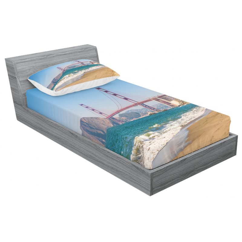 Microfiber Sheet Set, Twin Sheet Set with Fitted Sheet