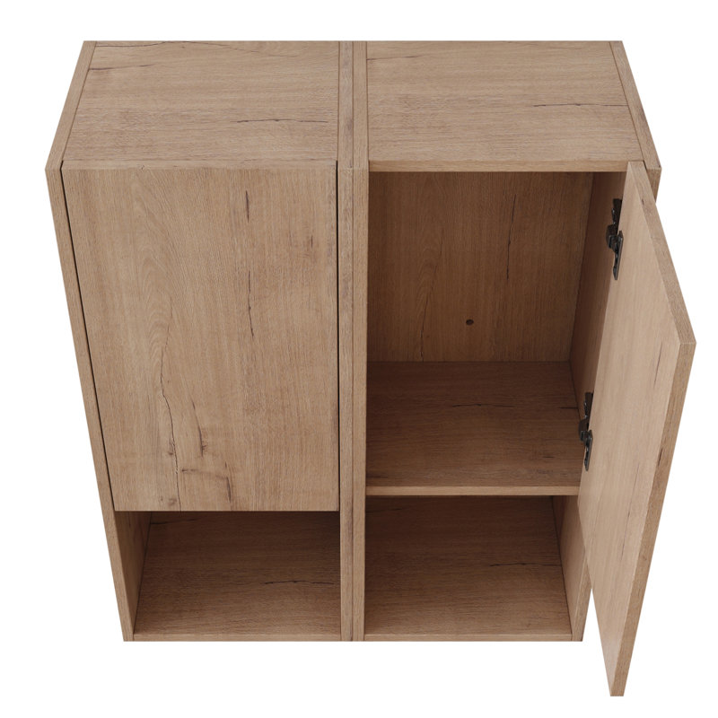 24" Bathroom Side Cabinet with Soft Close Doors, Float Mount Design