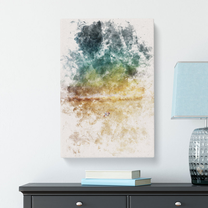 Aerial View of Brighton Beach - Wrapped Canvas, 91cm H x 60cm W x 4cm D