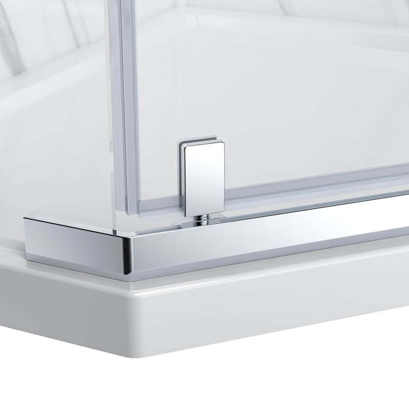 Ensemble de douche de coin Neo Angle sans cadre 36 po x l 36 po x P 78,5 po Dreamwerks Capri, Chrome chrome
