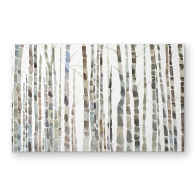 Birch Trees Forest Door Mat - White Trees Indoor Outdoor Decor