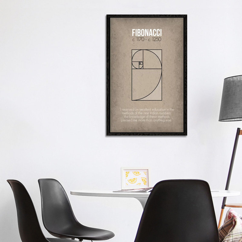 Fibonacci by GetYourNerdOn - Print on Canvas, Black Framed, 152.5 cm H x 101.5 cm W