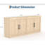 Buffet 70,8 po Mid-Century avec 4 portes en bois et rangement modulaire-1583358940