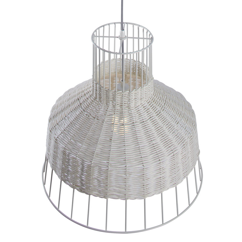 Laika 1 - Light Pendant, Natural, 19" H x 21" W x 21" D, White